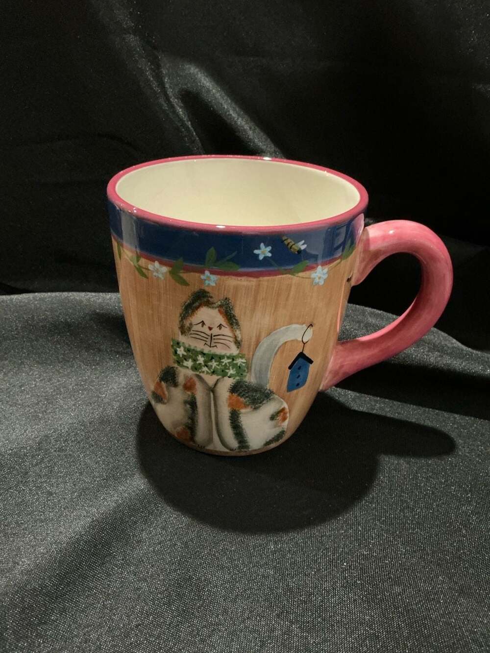 Sakura Garden Cats Cat Friends Earthenware Coffee Mug